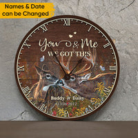 Thumbnail for Personalized You And Me We Got This Hunting Couple Wall Wooden Clock, Decor Gift FC