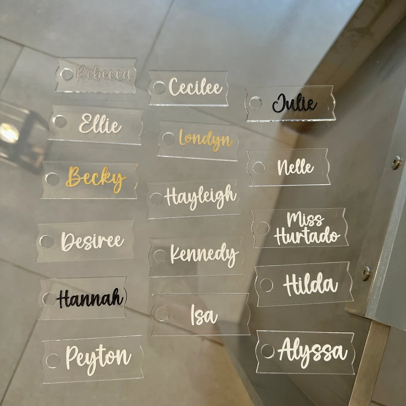 Personalized Tumbler Name Plate 40oz Stanley Tumbler Topper - Gift For Her - Transparent Acrylic Name Yoycol
