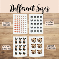 Thumbnail for Personalized Pet Face And Body Photo Water-Resistant Stickers Sheet, Pet Lovers Decor and Craft Gift JonxiFon