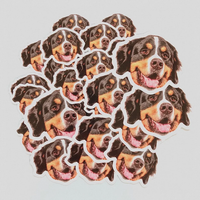 Thumbnail for Personalized Pet Face And Body Photo Water-Resistant Stickers Sheet, Pet Lovers Decor and Craft Gift JonxiFon