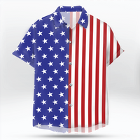 Thumbnail for Personalized American Flag Face Photo Hawaiian Shirt, Summer Gift For Dog Cat Lovers FC