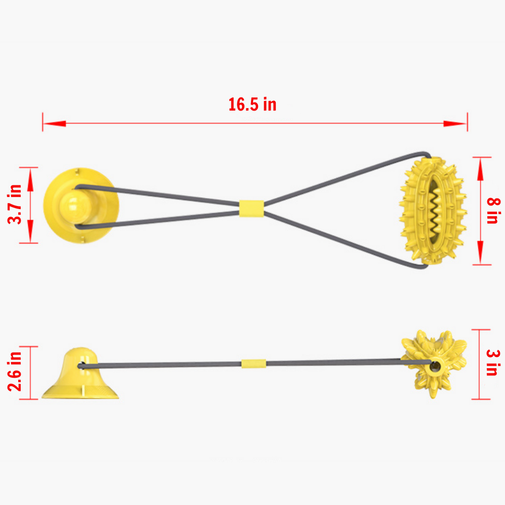 Molar Suction Cup Dog Toy with Drawstring Ball Leakage, Dog Toy JonxiFon