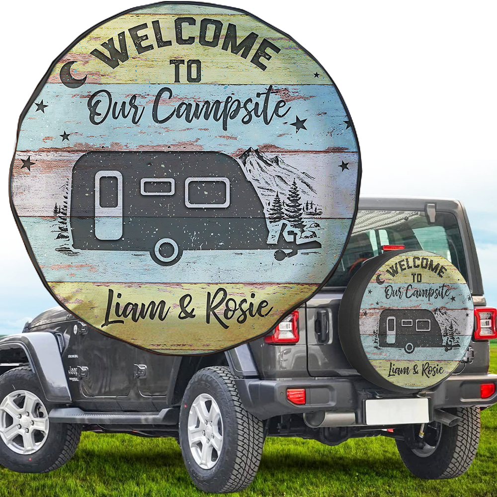 Custom RV Making Memories One Campsite At A Time Spare Tire Cover, Gift For Campers JonxiFon
