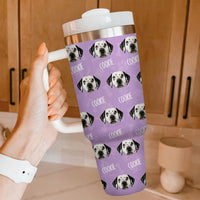 Thumbnail for Personalized 40oz Tumbler - Gift For Pet Lovers - Pawprint Dog Cat Photo FC