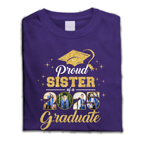 Thumbnail for Custom 2025 Photos Proud Mom With Gold Glitter Graduation T-shirt, Graduation Gift Merchize