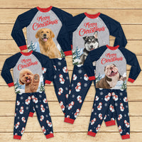 Thumbnail for Personalized Raglan Pajamas Set - Christmas Gift For Pet Lovers - Snowman Pattern Merchize