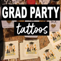 Thumbnail for Personalized Congrats Class of 2025 Glitter Balloons Graduation Party Tattoos FC