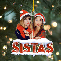 Thumbnail for Personalized Acrylic Ornament - Christmas Gift For Family - Sistas Photo AC