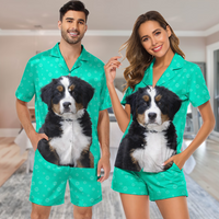 Thumbnail for Custom Pet Photo Men And Women Short Pajamas Set, Best Sleepwear For Dog Cat Lovers AB
