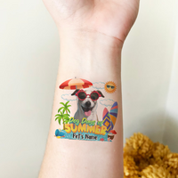 Thumbnail for Personalized Photo Dog Days Of Summer Temporary Tattoos, DIY Dog Lover Gifts JonxiFon