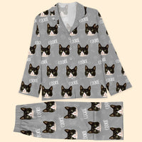 Thumbnail for Personalized Pajamas Set - Gift For Pet Lover - Christmas Paw Print Pet Photo Sleepwear AB