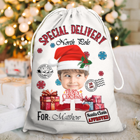 Thumbnail for Personalized Santa Sack - Christmas Gift For Family - Face Photo Santa Costumes AB