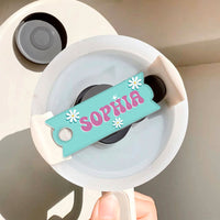 Thumbnail for Personalized Tumbler Name Plate - Gift For Her - Retro Flower Tumbler Topper Yoycol