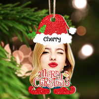 Thumbnail for Personalized Acrylic Ornament - Christmas Gift For Family - Face Photo Christmas Costumes FC
