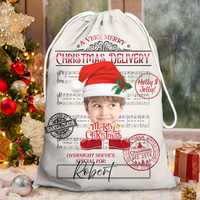Thumbnail for Personalized Santa Sack - Christmas Gift For Family - Face Photo Jingle Bell Song AB
