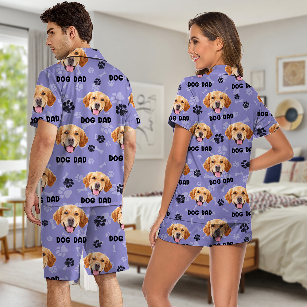 Custom Photo Dog Cat Paw For Pet Lover Short Pajamas For Men And Women AB