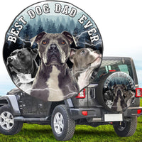 Thumbnail for Personalized Photo Best Dog Dad Dog Mom Ever Retro Spare Tire Cover, Gift For Pet Lovers JonxiFon