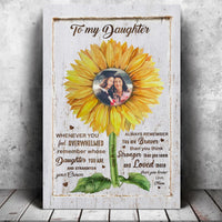 Thumbnail for Custom To My Daughter Graduation Photo Canvas Wall Art, Graduation Gift