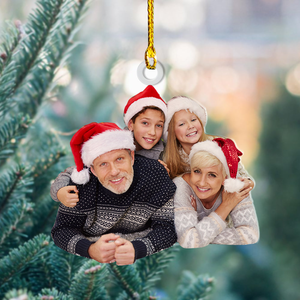 Personalized Acrylic Ornament - Gift For Family - Grandma & Grandchildren Photo AC