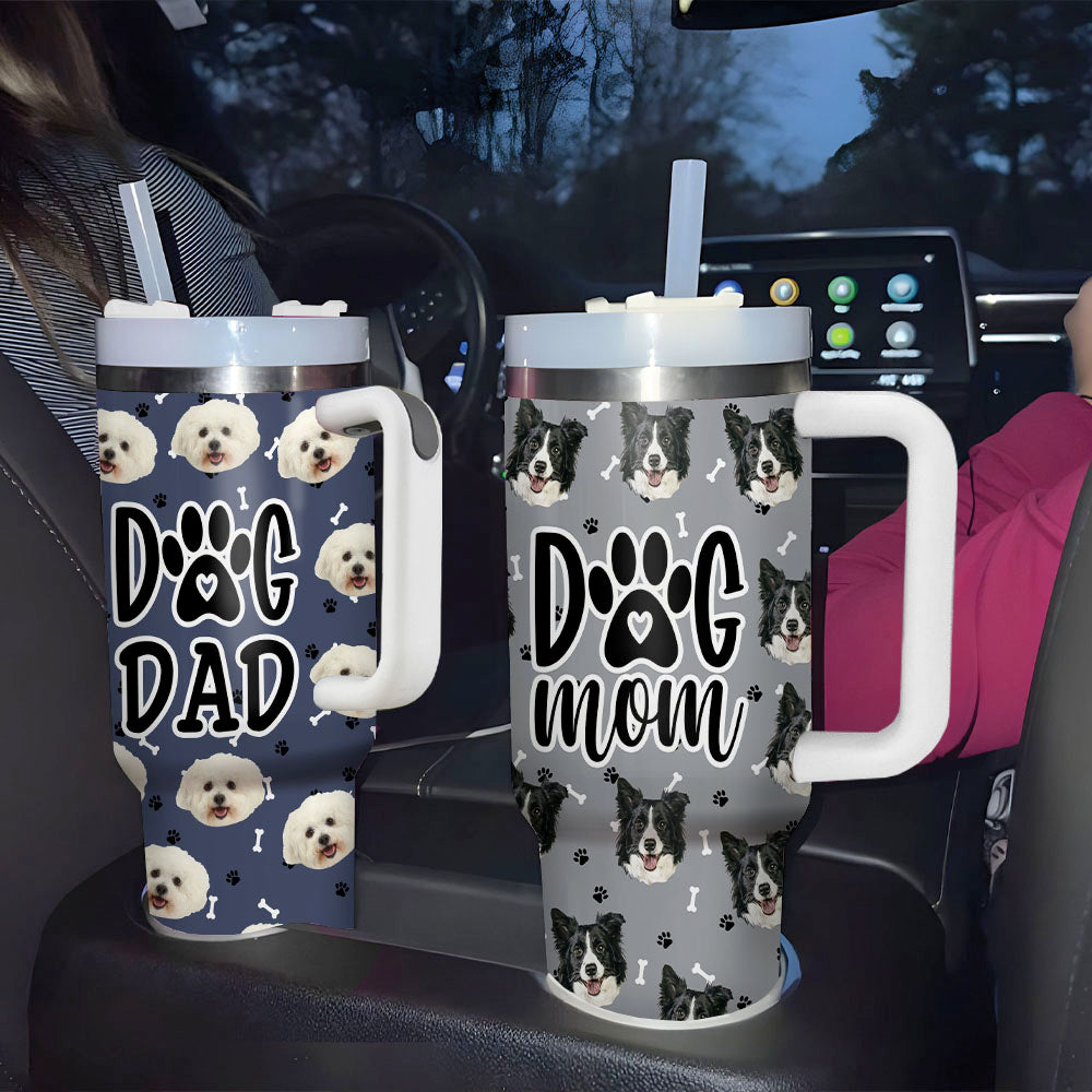 Personalized 40oz Tumbler - Gift For Pet Lovers - Dog Mom Dog Cat Photos Yoycol