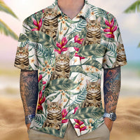 Thumbnail for Custom Hawaii In The Air Face Photo Men's Hawaiian Shirt, Gift For Pet Lover AI