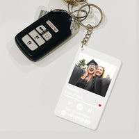 Thumbnail for Personalized Graduation 2025 Photo Music Acrylic Keychain, Graduation Gift