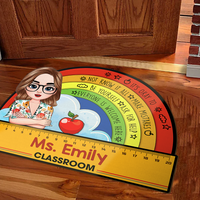 Thumbnail for Personalized Classroom Teacher Welcome Doormat, Back To School Gift For Teacher AB