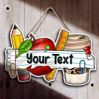 Thumbnail for Custom Smiling Teacher Name Shaped Door Sign, Classroom Decorations JSDS- AE