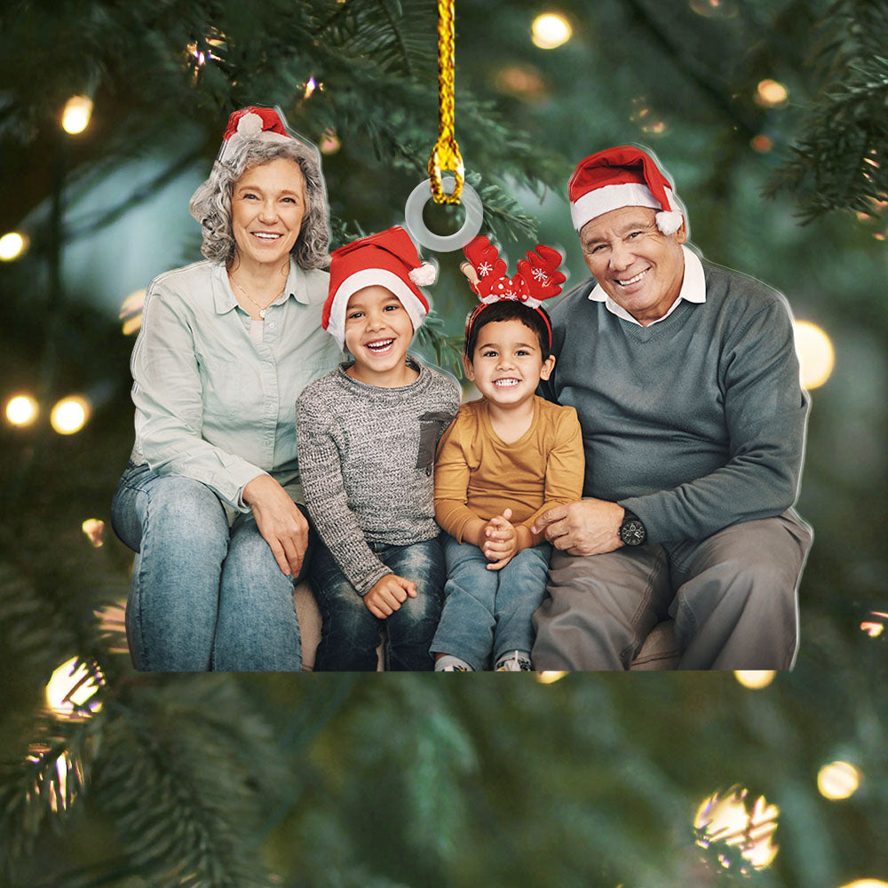 Personalized Acrylic Ornament - Gift For Family - Grandma & Grandchildren Photo AC