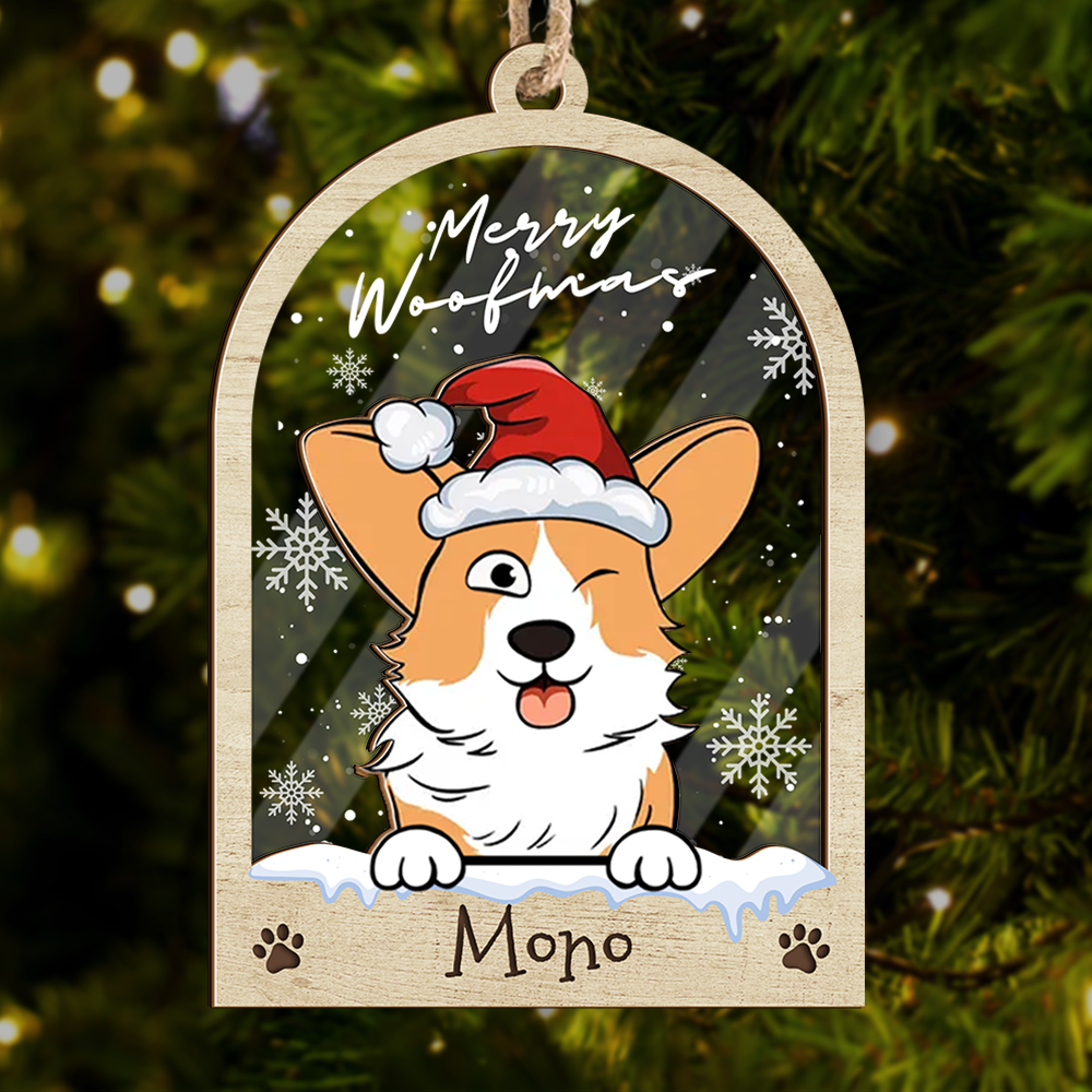 Personalized Acrylic Ornament - Christmas Gift For Pet Lovers - Christmas Bell With Dog Cat AC