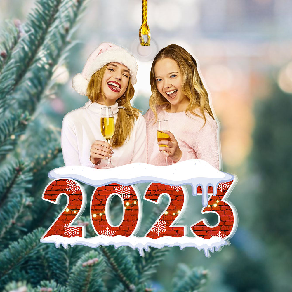Personalized Acrylic Ornament - Christmas Gift For Family - Upload Family Photo 2023 AC