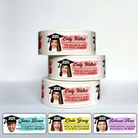 Thumbnail for Personalized Face Photo 2025 Graduation Return Address Labels Roll, Return Address Labels Stickers FC