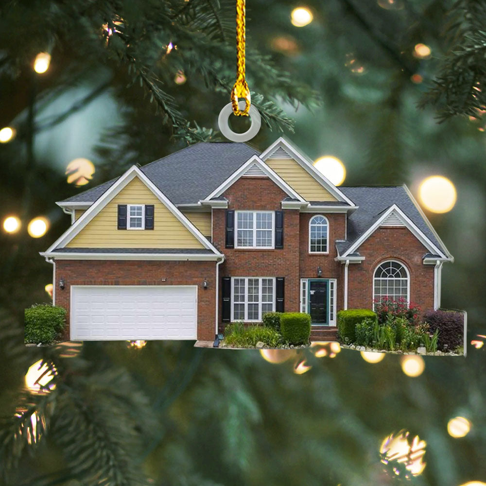 Personalized Acrylic Ornament - Gift For Family - Upload House Photo AC