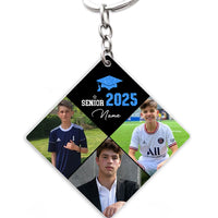 Thumbnail for Personalized Graduation Cap Shaped Keychain With Growing-Up Photos, A Unique Graduation Keepsake Gift For 2025 Seniors