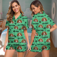 Thumbnail for Custom Photo Dog Cat Paw For Pet Lover Short Pajamas For Men And Women AB