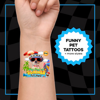 Thumbnail for Personalized Photo Dog Days Of Summer Temporary Tattoos, DIY Dog Lover Gifts JonxiFon