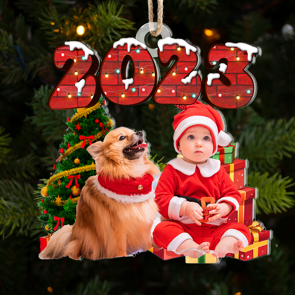 Personalized Acrylic Ornament - Christmas Gift For Pet Lovers - Upload Pet Photo 2023 AC