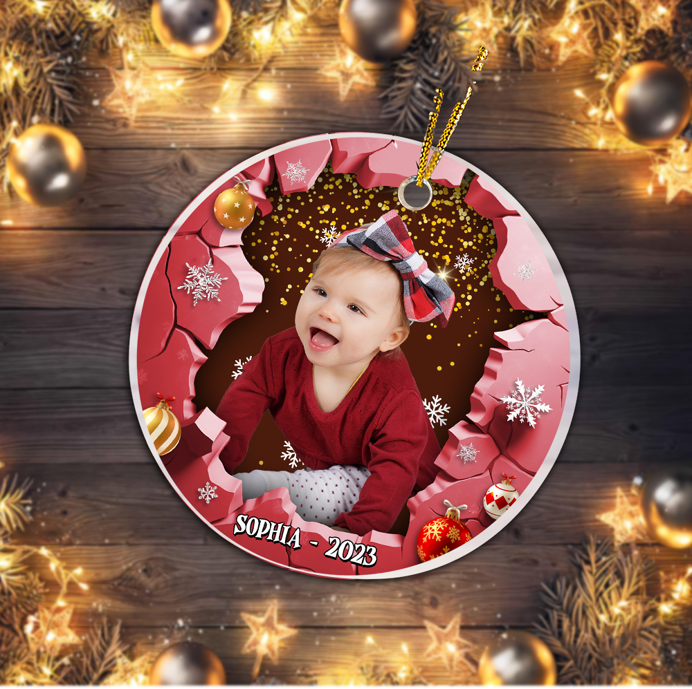 Personalized Christmas Ornament - Christmas Gift For Family - Photo Christmas Tree Decoration AE