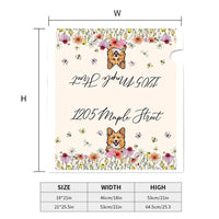 Thumbnail for Custom Flowers Dog Cat Address Mailbox Cover, Dog Lover Gift AF