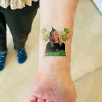 Thumbnail for Personalized Happy Birthday Photo Glitter Party Tattoos, B-day Party Supply FC