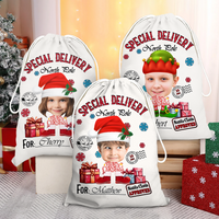 Thumbnail for Personalized Santa Sack - Christmas Gift For Family - Face Photo Santa Costumes AB