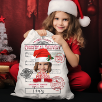 Thumbnail for Personalized Santa Sack - Christmas Gift For Family - Face Photo Jingle Bell Song AB