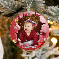 Thumbnail for Personalized Christmas Ornament - Christmas Gift For Family - Photo Christmas Tree Decoration AE