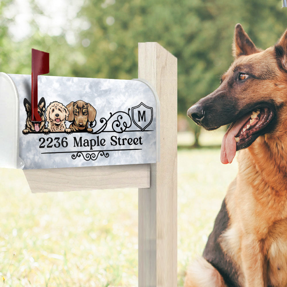 Custom Royal & Vintage Dog Cat Magnetic Mailbox Cover, Pet Lover Gift AF