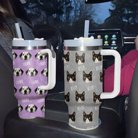 Thumbnail for Personalized 40oz Tumbler - Gift For Pet Lovers - Pawprint Dog Cat Photo FC
