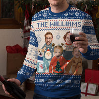 Thumbnail for Personalized Ugly Christmas Sweater - Christmas Gift For Family - Funny Family Photo AB