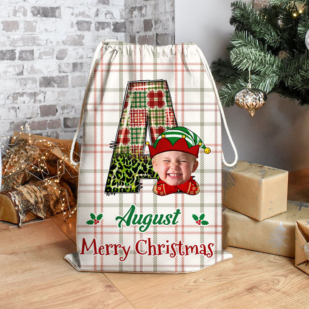 Personalized Santa Sack - Christmas Gift For Family - Christmas Letter With Name AB
