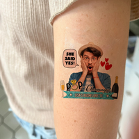 Thumbnail for Personalized Bachelorette Party Favor Temporary Groom Photo Tattoos, Bachelorette Party Supply JonxiFon