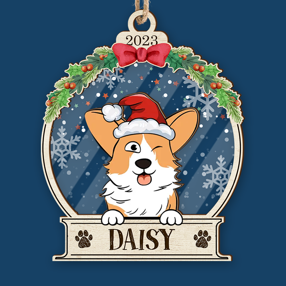 Personalized Acrylic Ornament - Christmas Gift For Pet Lovers - Funny Dog Cat With Name AC