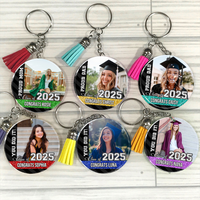 Thumbnail for Personalized Proud Family Class of 2025 Graduation Acrylic Keychain With Tassel, Graduation Keepsake